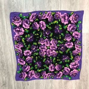 Purple flower scarf